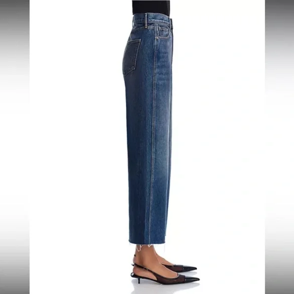 Veronica Beard Taylor Cropped Wide-Leg Jeans 27 NWT Equinox Blue - Picture 5 of 10